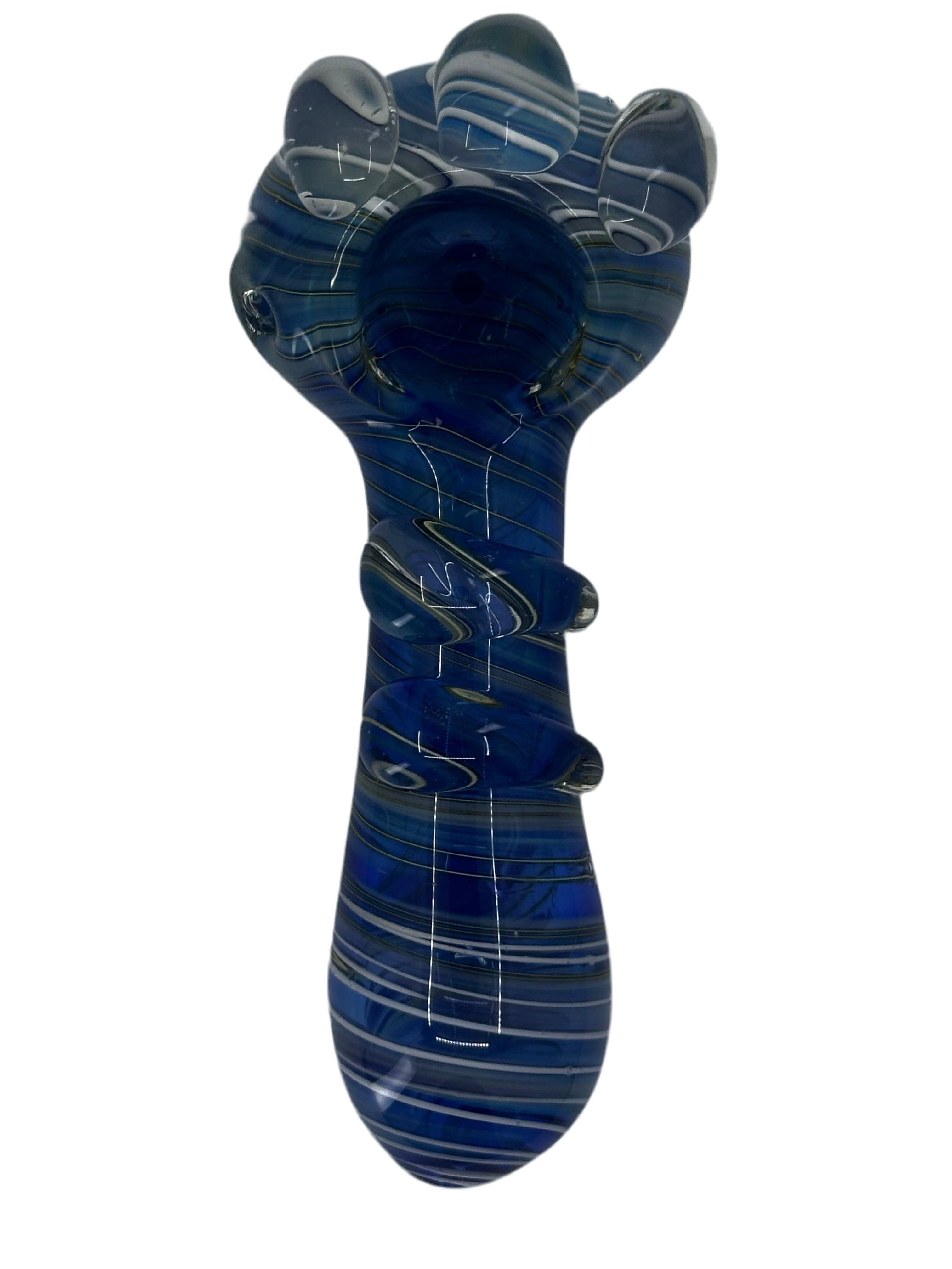 5 Inch Glass Pipe - Blue with Lugs