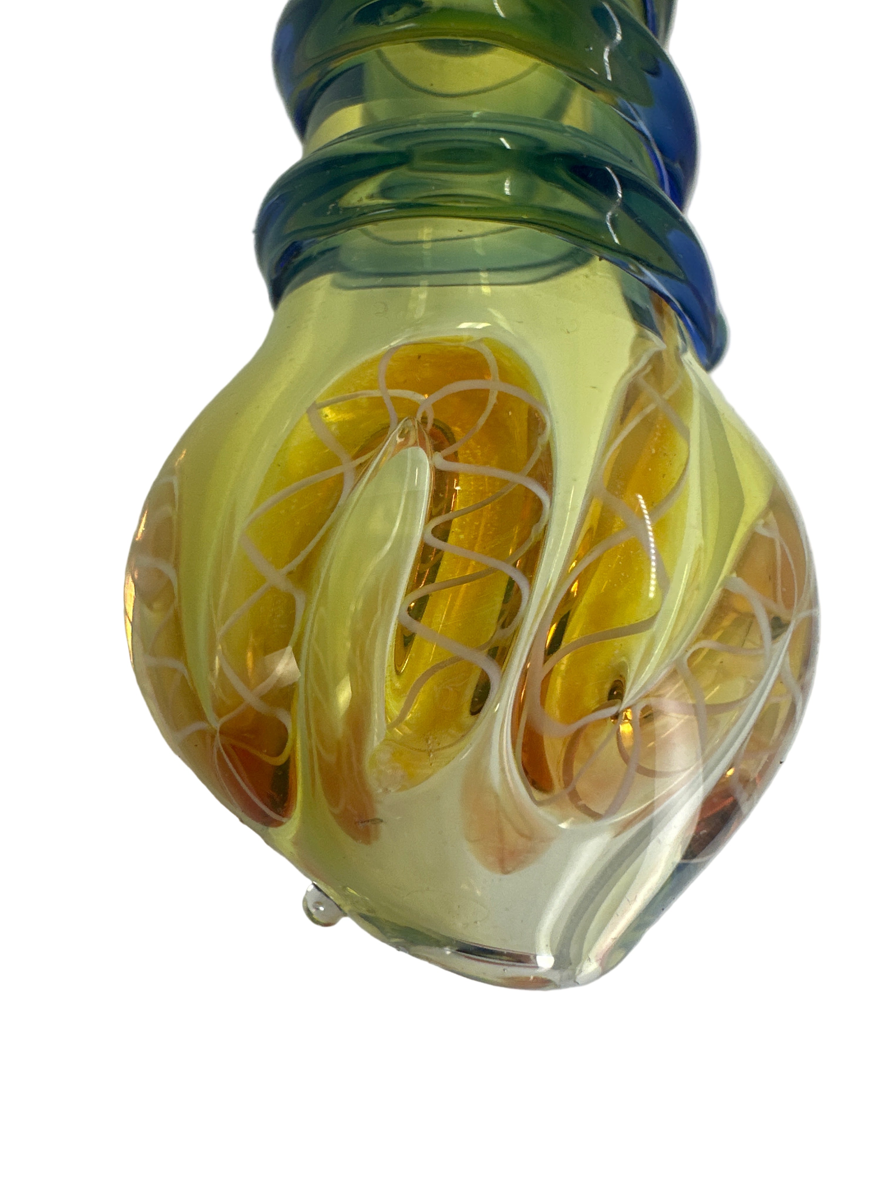 4 Inch Glass Spoon Pipe - Cosmic Spiral