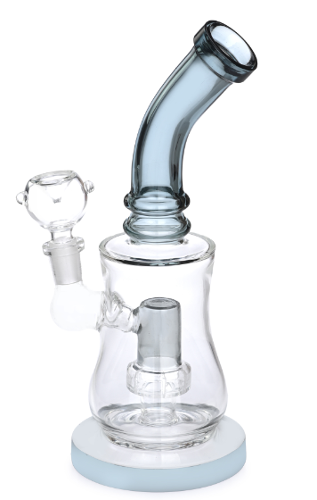 8 Inch Glass Bong with Smoked Stem