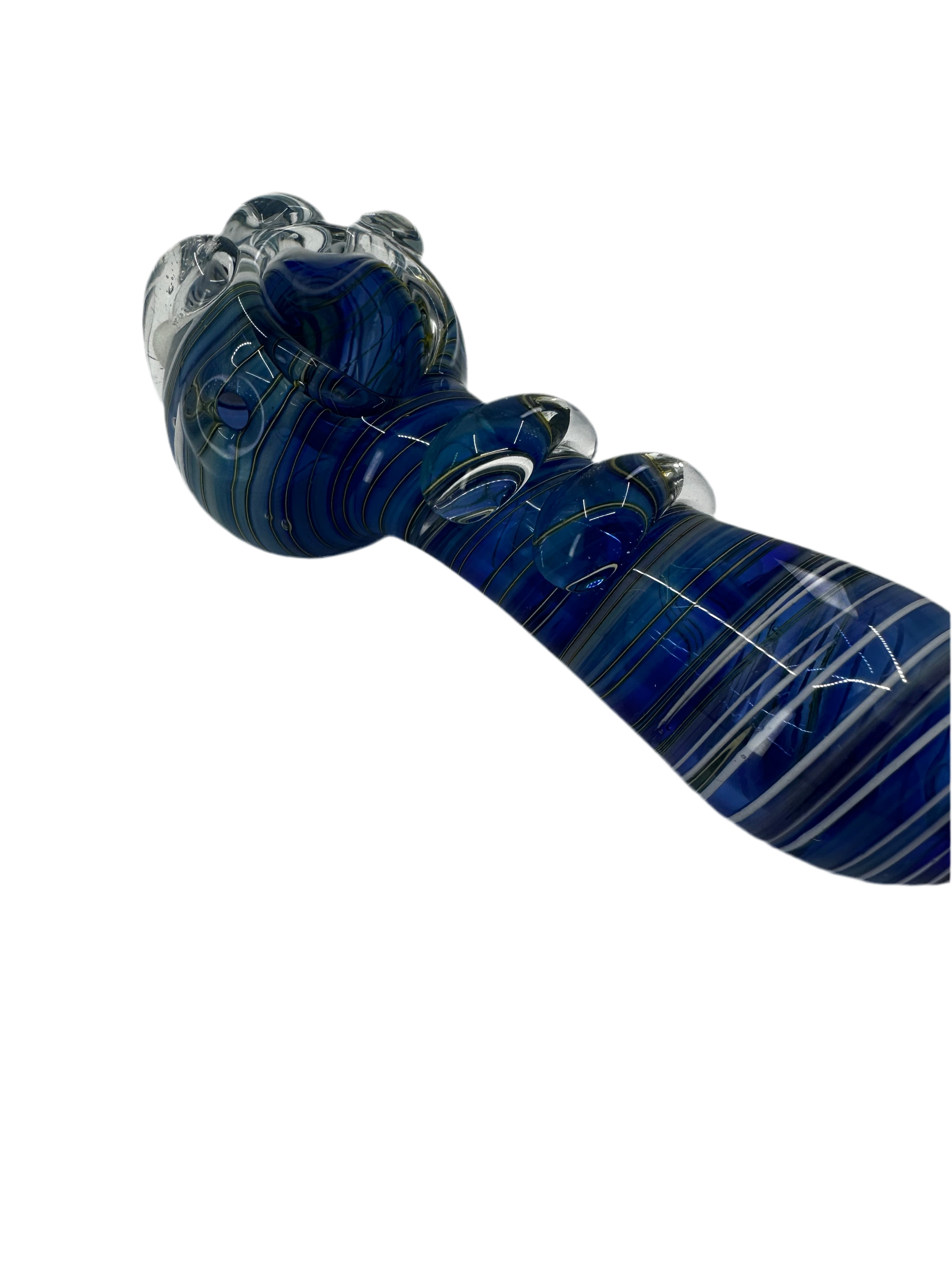 5 Inch Glass Pipe - Blue with Lugs