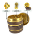 4 Piece Custom Grinder | Best Herb & Natural Walnut Large