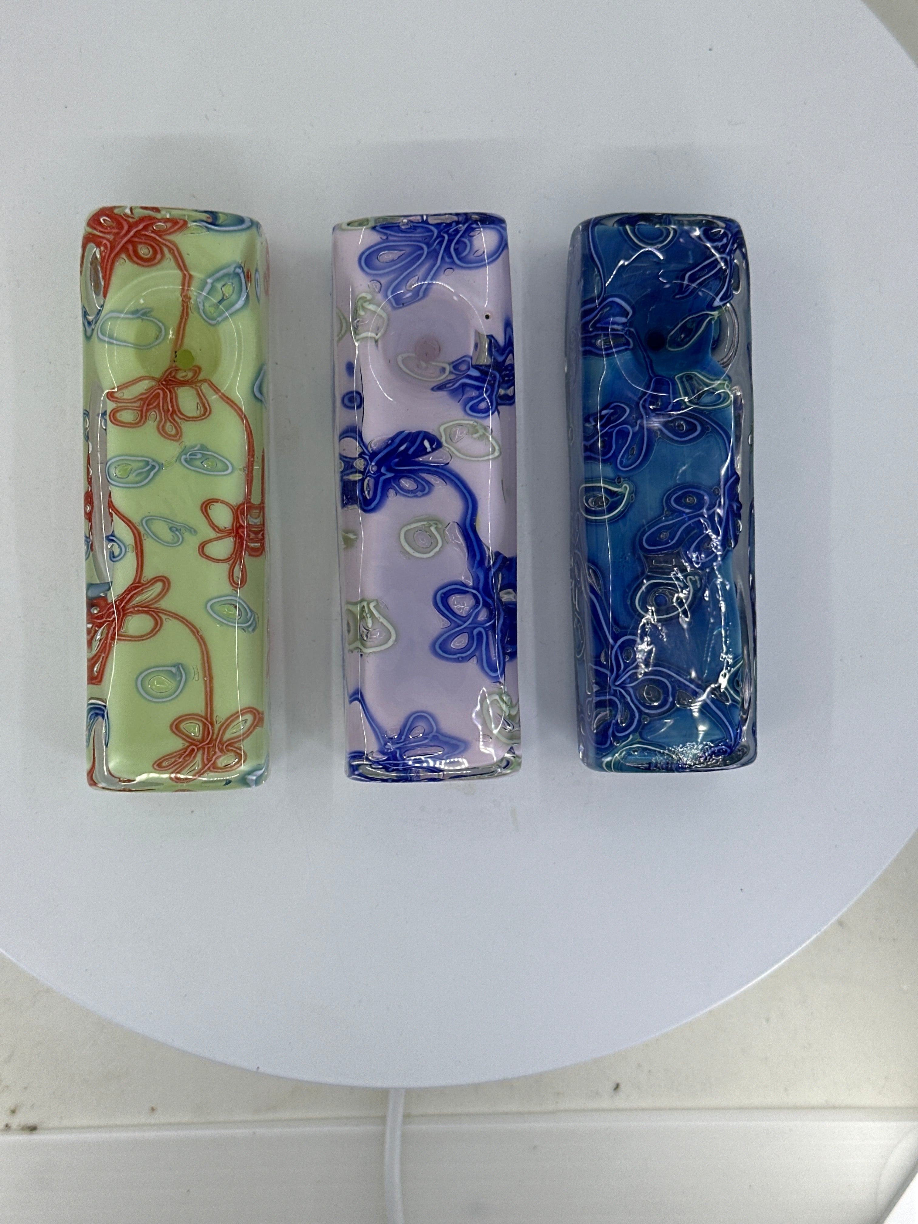 4 Inch Rectangular Glass Steamrollers