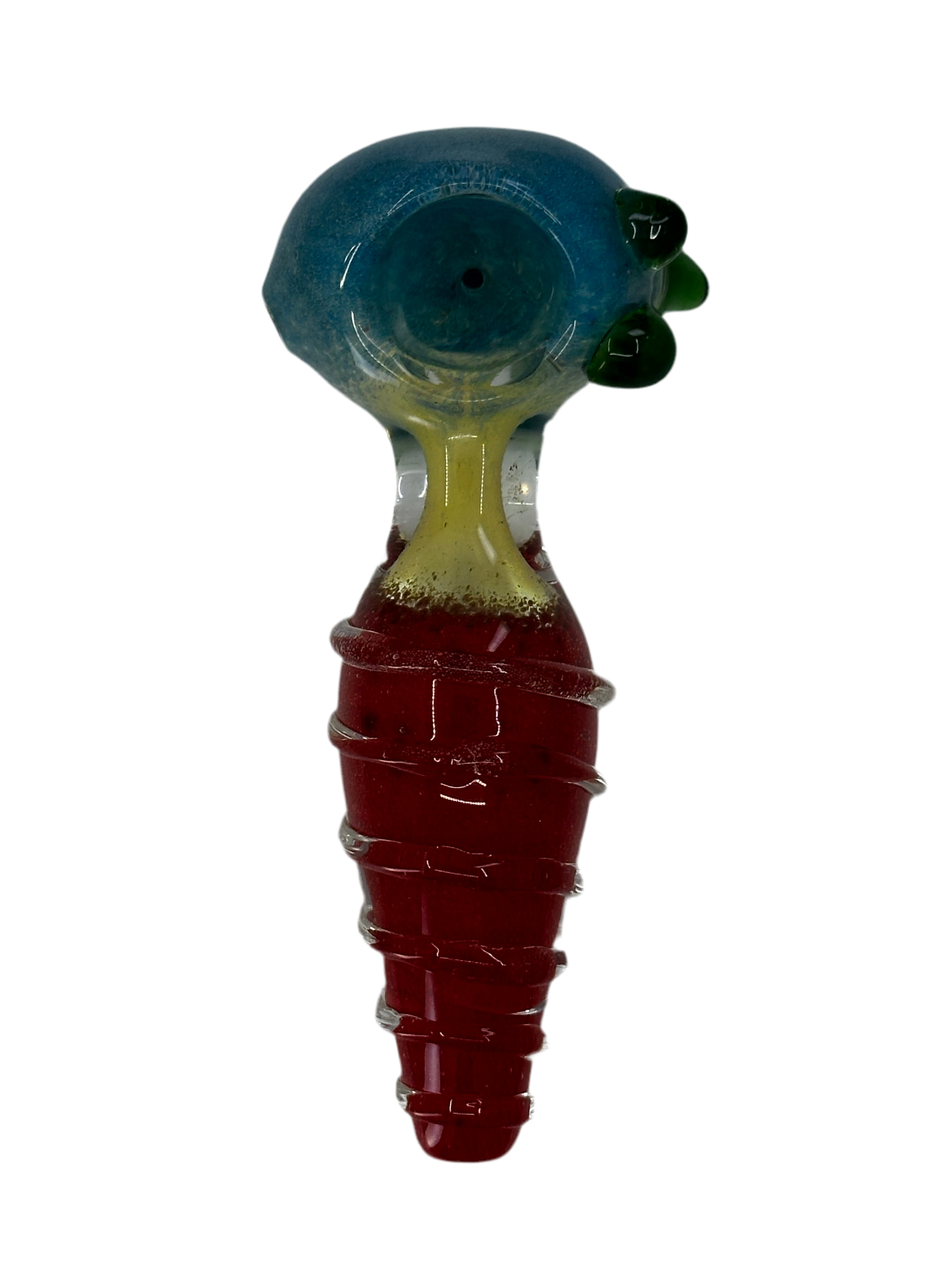 5 Inch Glass Pipe - Red and Blue With Spiral