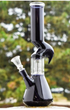 12 Inch Glass Bong - Black Sharkfin with Percolator