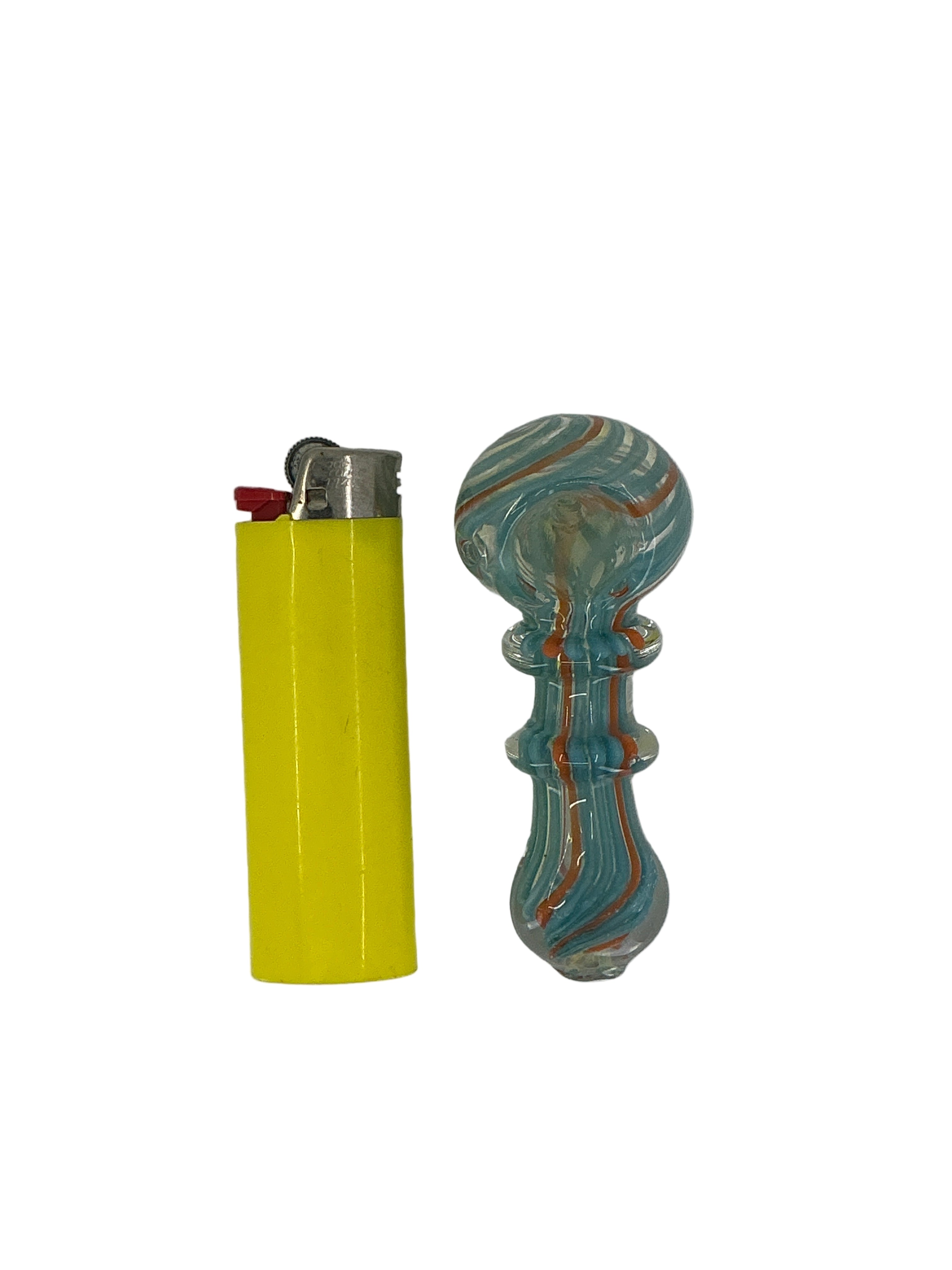 3 Inch Glass Spoon Pipe - with cooling lugs