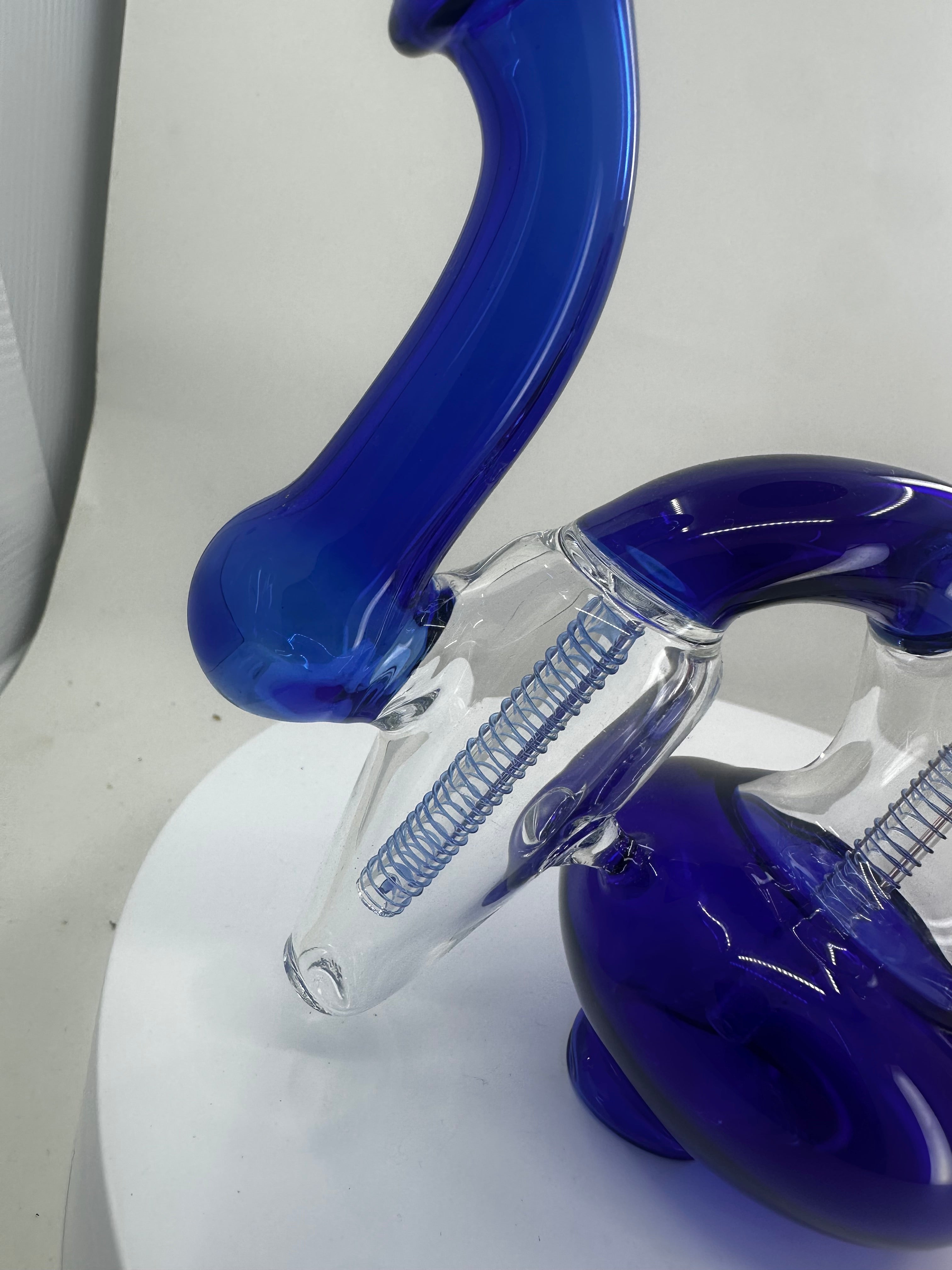 Blue Glass Bubbler