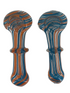 4 Inch Glass Pipe -  Orange and Blue Swirls
