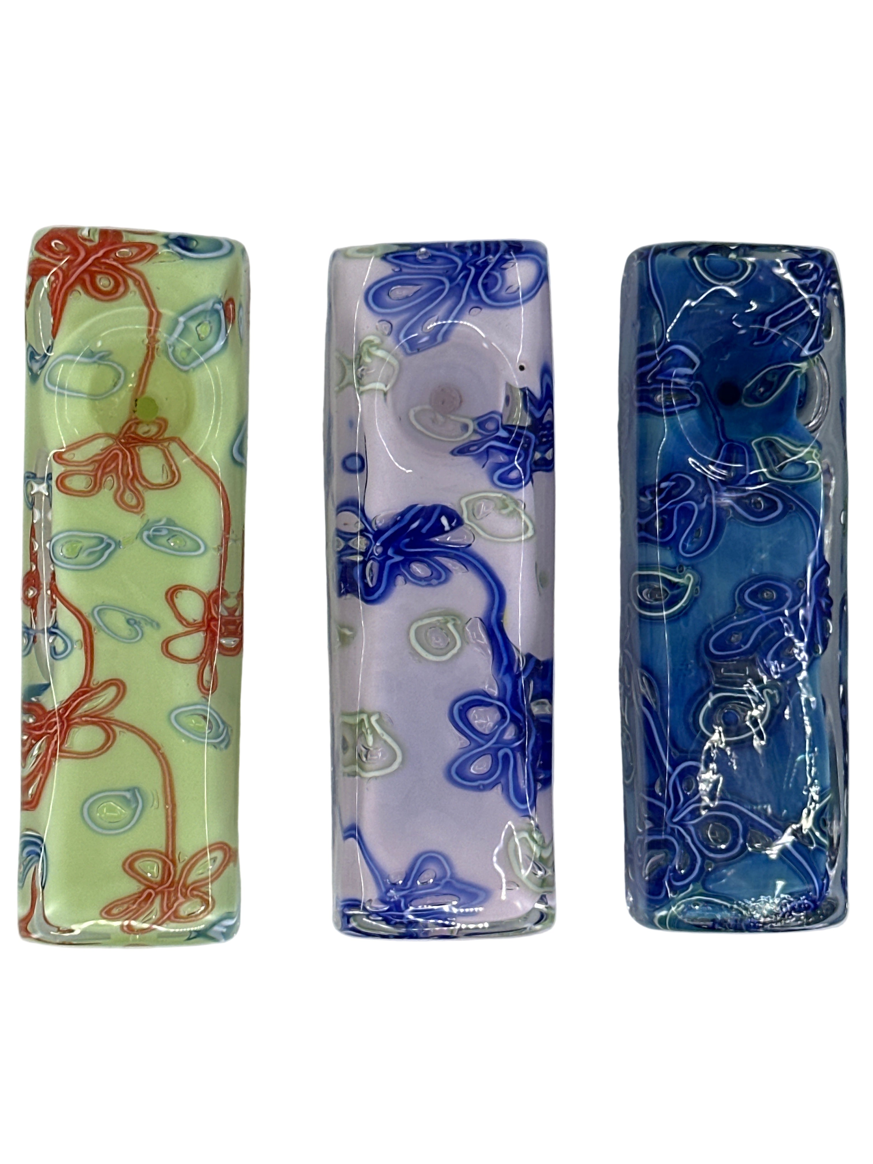 4 Inch Rectangular Glass Steamrollers