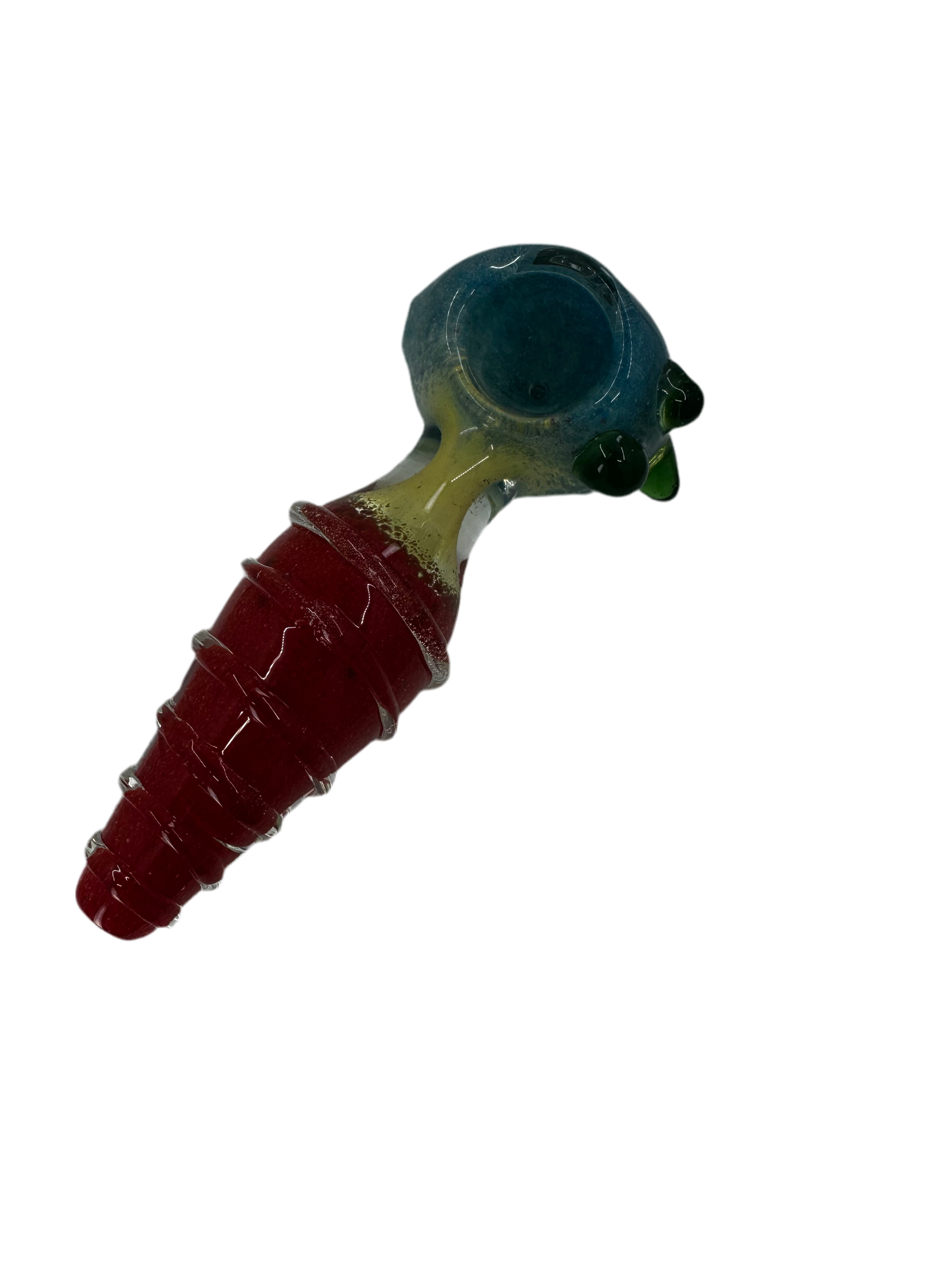 5 Inch Glass Pipe - Red and Blue With Spiral