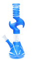 12 Inch Glass Bong - Blue Novelty Neck with Percolator