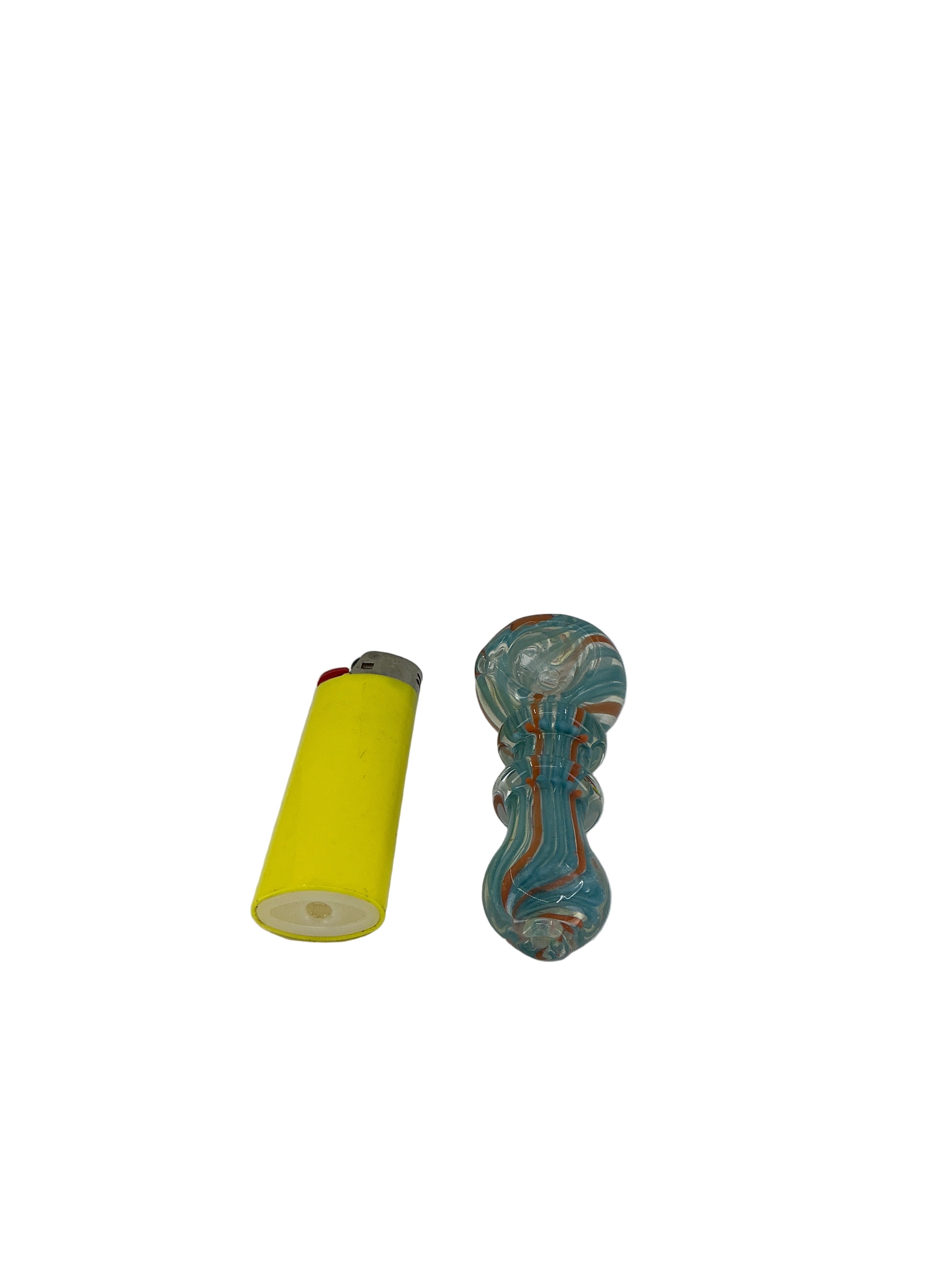 3 Inch Glass Spoon Pipe - with cooling lugs