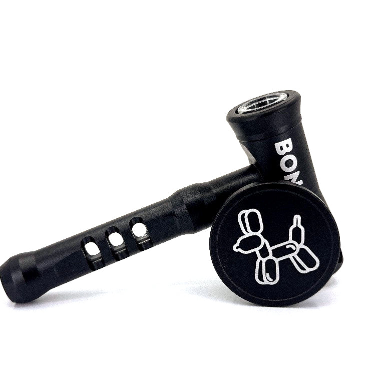 High quality aircraft grade aluminum tobacco pipe with glass vapor path.