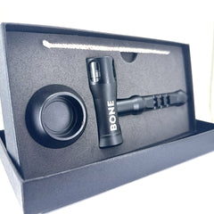 High quality aircraft grade aluminum tobacco pipe with glass vapor path set.