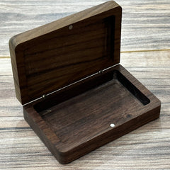 Custom wooden one hitters and stash cigarette case.