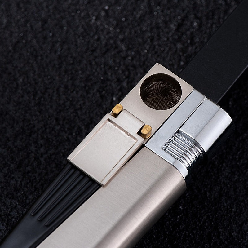 Dual use bronze EDC pipe and butane lighter.