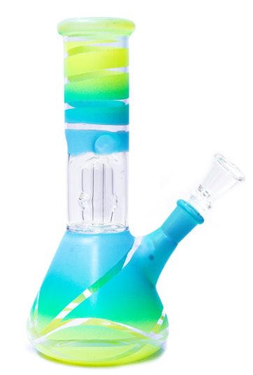 8 Inch Glass Bong with Sunrise Wrap