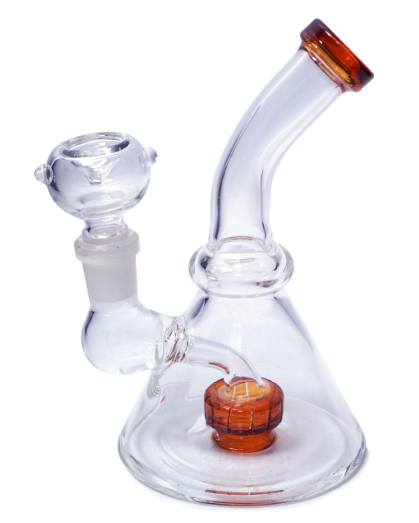 6 Inch Beaker Style Bong with Curved Neck