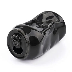 A ceramic black soda can pipe.