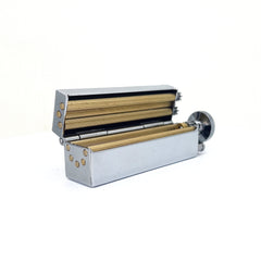 Vintage silver brass tobacco cigarette joint rolling machine.