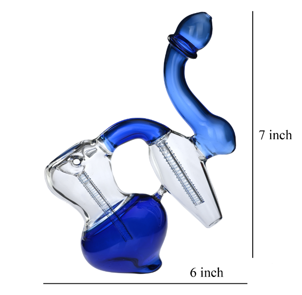 Blue Glass Bubbler
