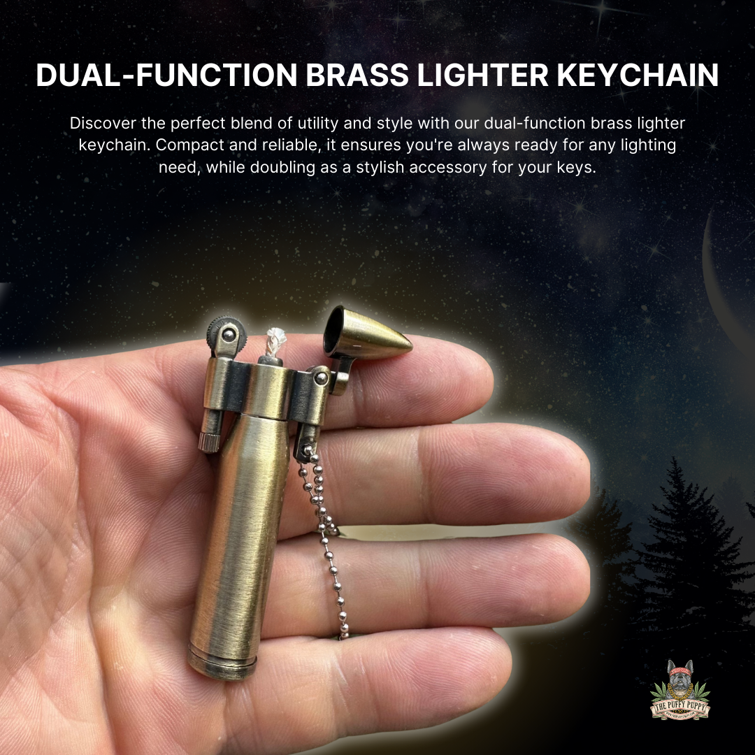 Brass Bullet Keychain Lighter | Vintage Bronson Steampunk Kerosene Copper Lighter