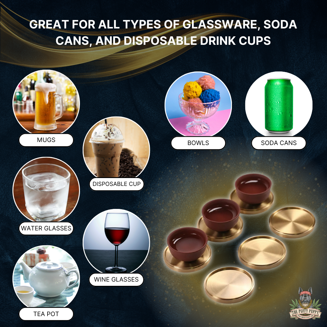 Uses of solid brass coasters for drinks