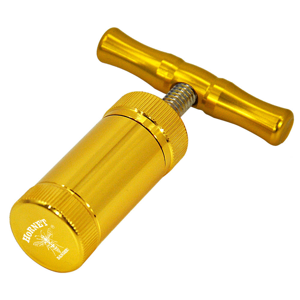 Gold rosin pollen kief press.
