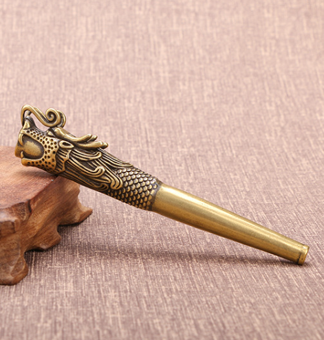 Premium dragon brass chillum and one hitter cigarette holder.