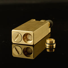 A gold heavy duty kerosene trench lighter.