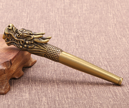 The Dragon Brass Cigarette Holder - Exquisite Carvings, Premium Quality