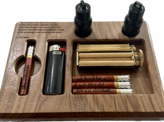 "The Whole Shebang" Custom Walnut Desk Smoking Station