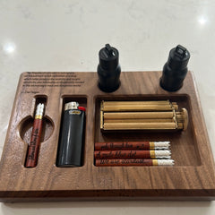 "The Whole Shebang" Custom Walnut Desk Smoking Station